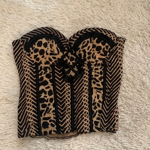 Vintage Tops - Y2K Leopard Bustier